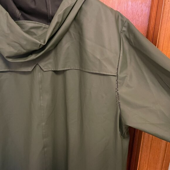 Rains Long Jacket in Green Unisex Size L/XL - Picture 11 of 13